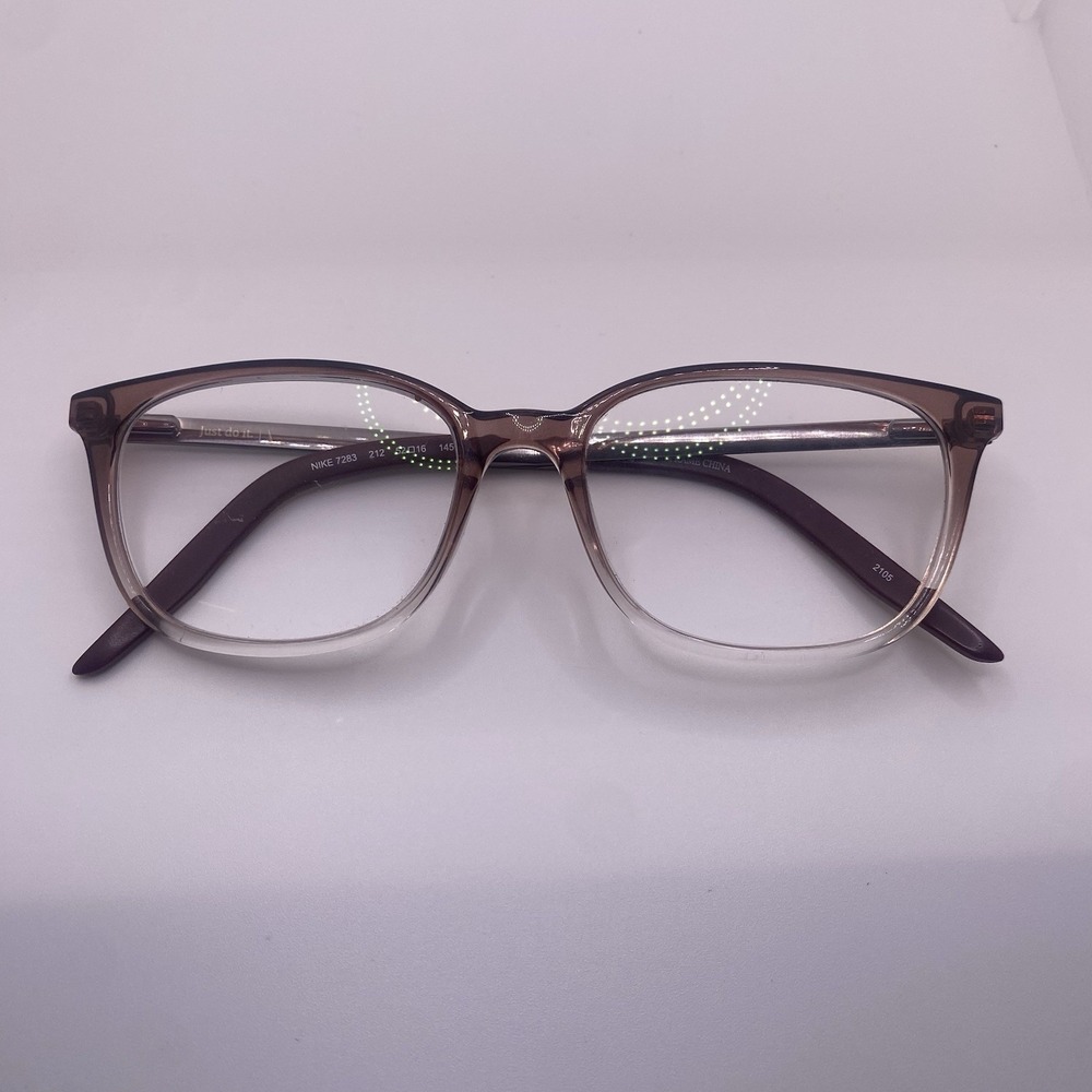 Nike Eyeglasses FRAME ONLY 7283 52-16-145 Brown Translucent 806